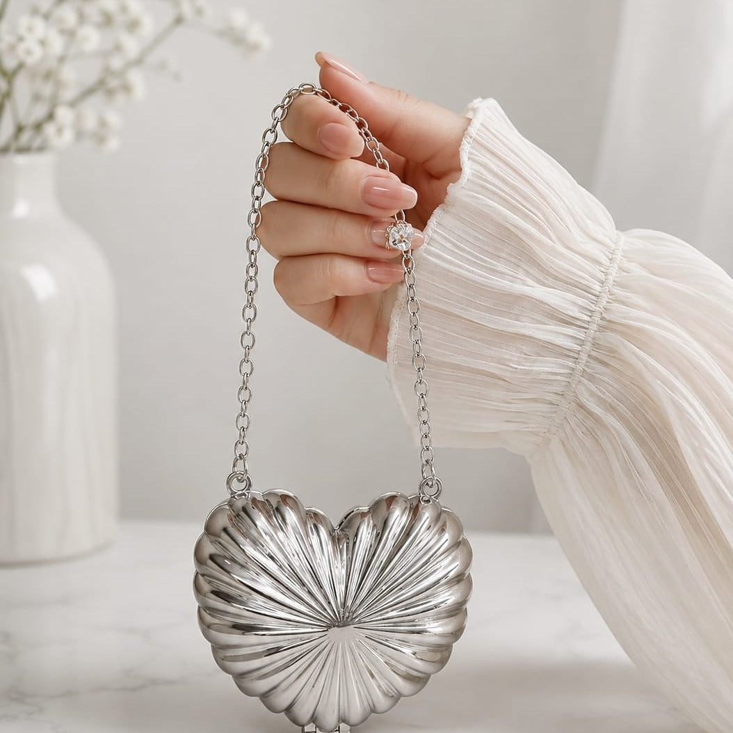 Mini Heart Clutch Bag