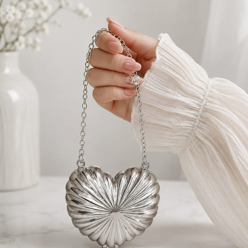 Mini Heart Clutch Bag